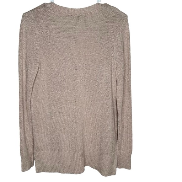 Ann Taylor Women’s Open Front Light Pink Sparkle Cardigan Sweater Small EUC - Picture 4 of 4